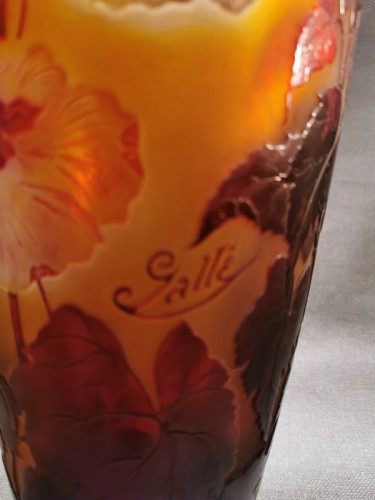 Emile Gallé  - Vase Abutilons - Art nouveau