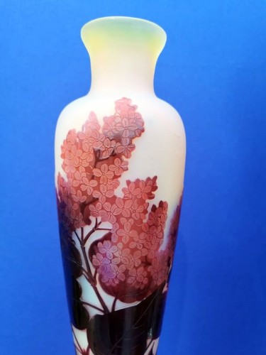 20th century - Emile Gallé - Large vase &quot;aux Lilas&quot;