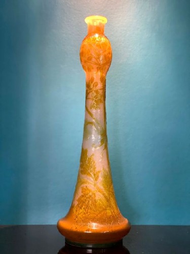 Emile Gallé  - Vase " Aux Ombelles" - Antiquités Art Nouveau