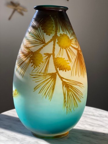 Art nouveau - Emile Gallé - Vase Aux Pins
