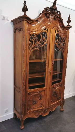 20th century - Art Nouveau bookcase, Ecole de Nancy