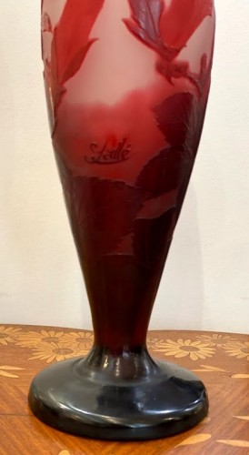Emile Gallé - Vase aux magnolias - Verrerie, Cristallerie Style Art nouveau