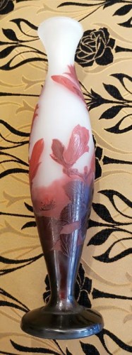 Art nouveau - Emile Gallé - Vase aux magnolias