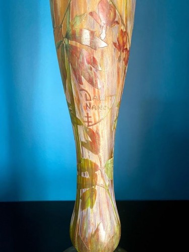 Art nouveau - Daum - Important vase Cœurs de marie