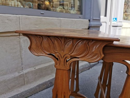 Emile Gallé - Série de tables gigognes - Antiquités Art Nouveau