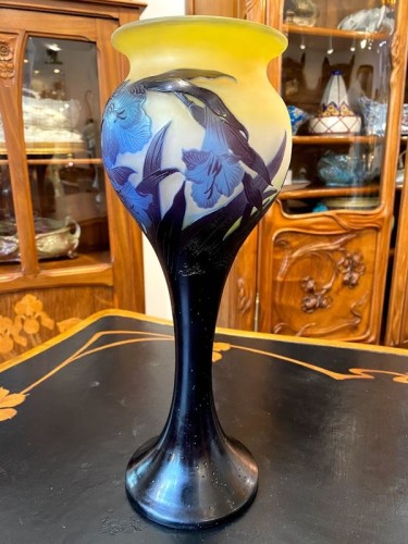 Verrerie, Cristallerie  - Emile Gallé - Vase Art Nouveau "Aux Glaïeuls"