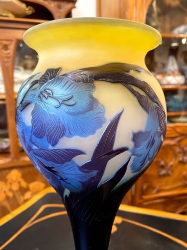 XXe siècle - Emile Gallé - Vase Art Nouveau "Aux Glaïeuls"