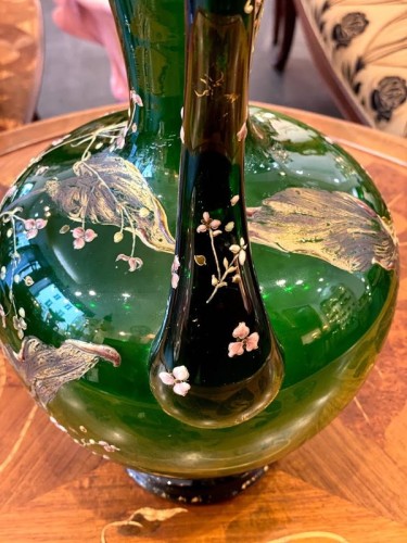Verrerie, Cristallerie  - Emile Gallé - Aiguière en cristal Art nouveau