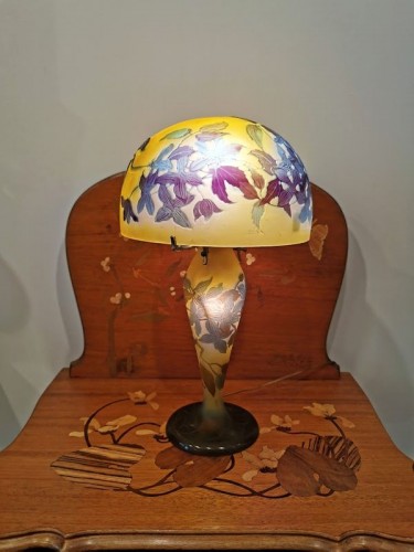 20th century - Emile Gallé - Mushroom lamp