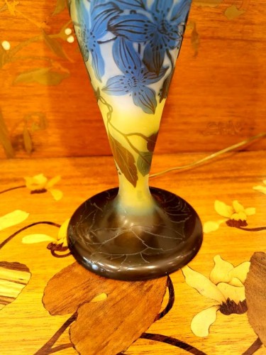 Antiquités - Emile Gallé - Mushroom lamp