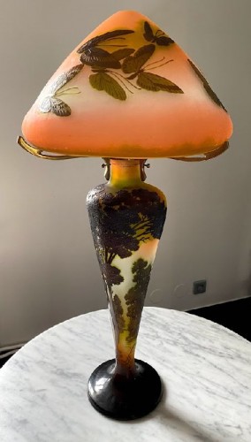 Emile Gallé - Grande lampe champignon Art Nouveau - Luminaires Style Art nouveau