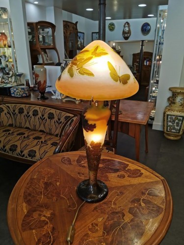 Emile Gallé - Grande lampe champignon Art Nouveau - Art nouveau
