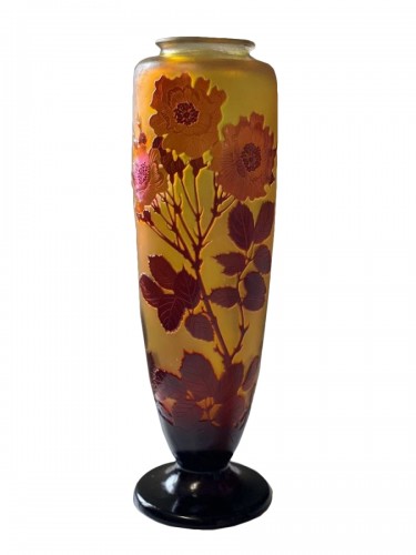 Emile Gallé - Vase Art Nouveau "Aux roses"