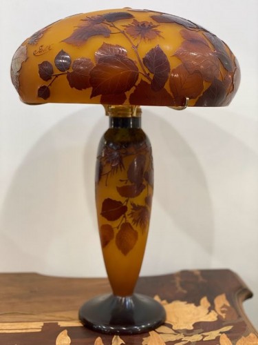 Emile Gallé - Lampe champignon Aux Noisettes Art Nouveau - Luminaires Style Art nouveau