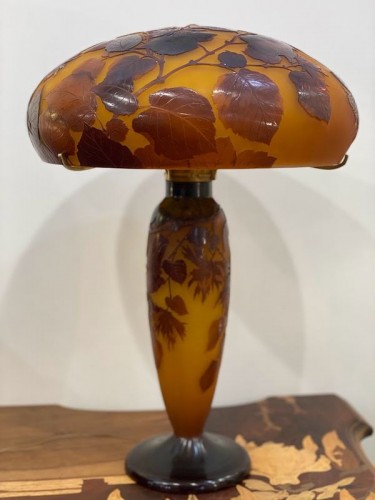 Luminaires Lampe - Emile Gallé - Lampe champignon Aux Noisettes Art Nouveau