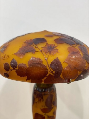 Emile Gallé - Lampe champignon Aux Noisettes Art Nouveau - Antiquités Art Nouveau