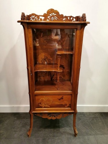 Emile Gallé - Vitrine " Aux Ombellifères " - Mobilier Style Art nouveau