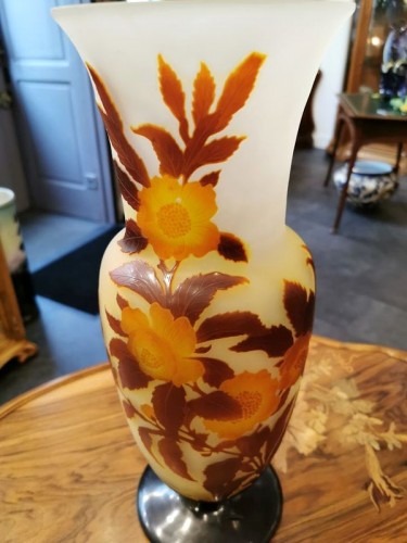 Antiquités - Emile Gallé - Art Nouveau Vase &quot;Aux Camélias