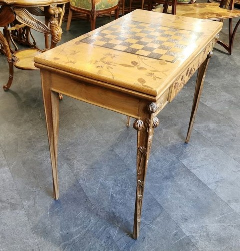 Louis Majorelle (1859-1926) - Table à Jeux Art Nouveau - Antiquités Art Nouveau