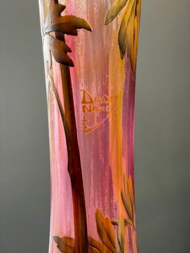 Verrerie, Cristallerie  - Daum Nancy - Important Vase Art nouveau Cœurs de Marie