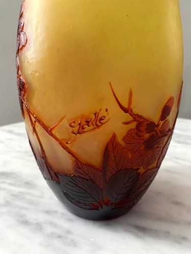 Emile Gallé - Vase couvert Art Nouveau Aux Roses - Art nouveau
