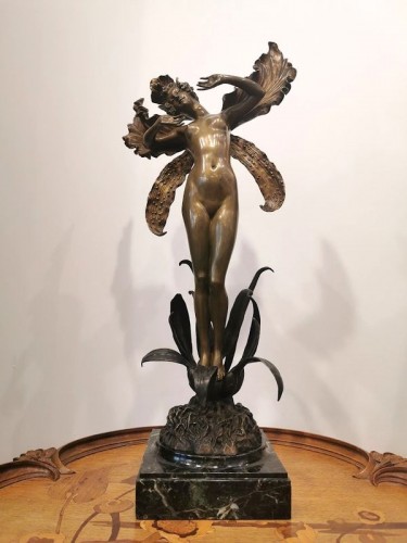 Louis Chalon (1866-1940)  -  La Fée - Sculpture Style Art nouveau