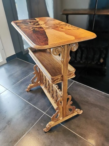 Furniture  - Emile Gallé - Art nouveau work table &quot;Aux Scolopendres