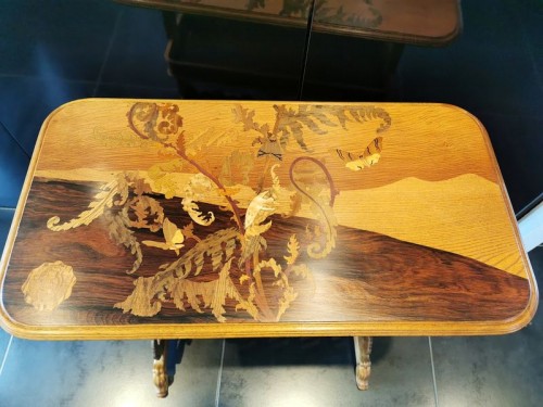 Art nouveau - Emile Gallé - Art nouveau work table &quot;Aux Scolopendres