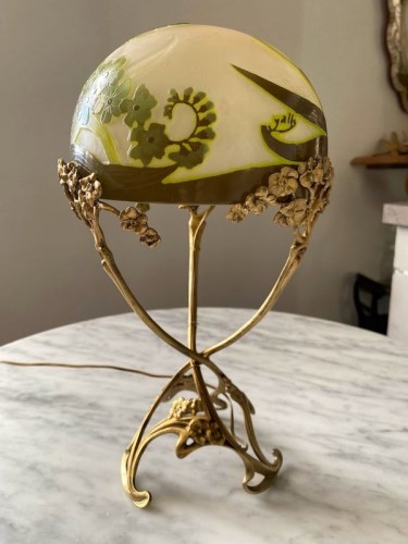 Emile Gallé - Lampe Art nouveau - Antiquités Art Nouveau