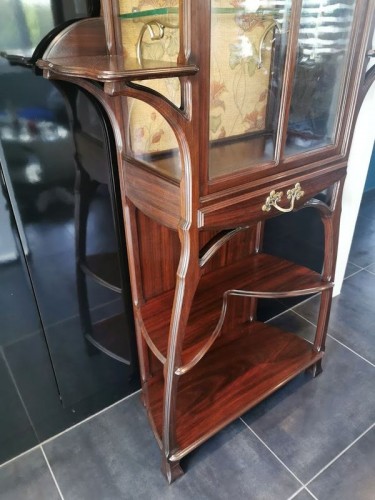 Mobilier Bibliothéque, vitrine - Vitrine Art nouveau " Aux trèfles" Ecole de Nancy