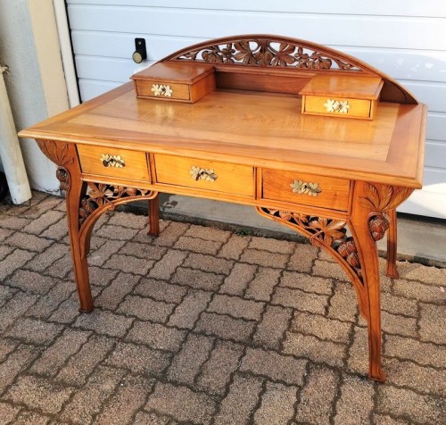 Art nouveau - Ecole de Nancy - Art nouveau desk &quot;Aux marronniers&quot;