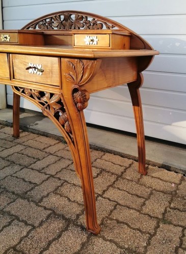 Antiquités - Ecole de Nancy - Bureau Art nouveau "Aux marronniers"