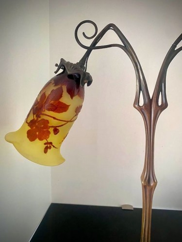 Emile Gallé - Art nouveau lamp &quot;Aux roses&quot; - 