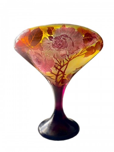 Emile Gallé - Coupe Art nouveau "Aux roses"