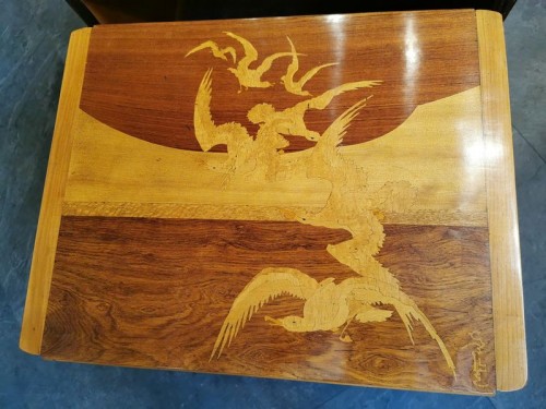 XXe siècle - Emile Gallé - Tables basses gigognes "Animaux Polaires"