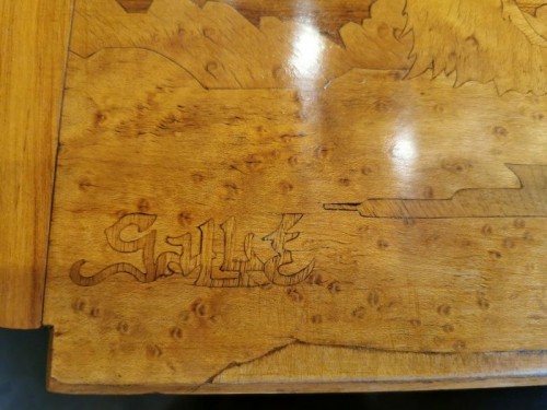 Antiquités - Emile Gallé - Tables basses gigognes "Animaux Polaires"