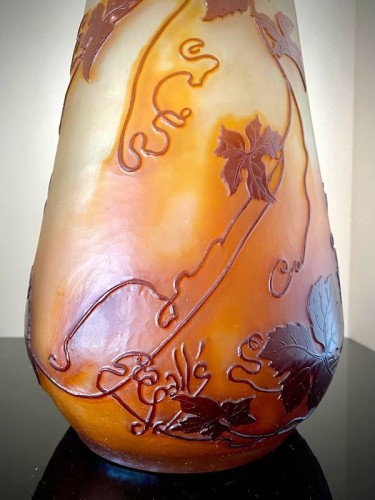 Emile Gallé - Grand Vase Art Nouveau "Vigne Vierge" - Art nouveau