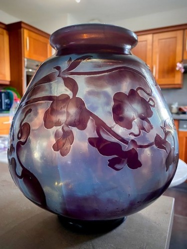 Verrerie, Cristallerie  - Daum Vase Art Nouveau "Aux Orchidées"