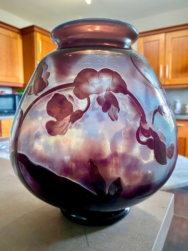 Daum Vase Art Nouveau "Aux Orchidées" - Antiquités Art Nouveau