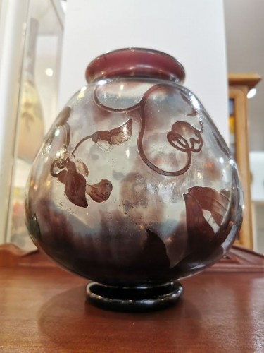 Antiquités - Daum Vase Art Nouveau "Aux Orchidées"