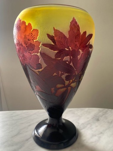 Emile Gallé - Art nouveau vase &quot;Rhododendrons - Art nouveau