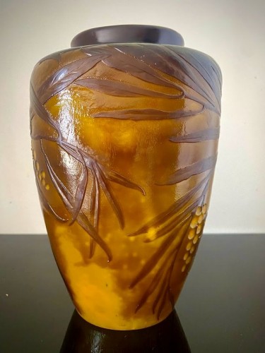 Emile Gallé - Vase Art nouveau "Aux Mimosas" - Art nouveau