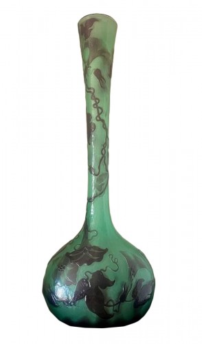 Emile Gallé - Vase Art nouveau 'Aux volubilis"