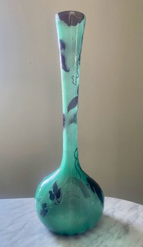 Emile Gallé - Art nouveau vase &quot;Aux volubilis&quot; - Glass & Crystal Style Art nouveau