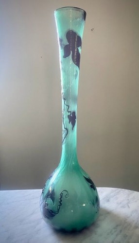 Emile Gallé - Vase Art nouveau 'Aux volubilis" - Antiquités Art Nouveau