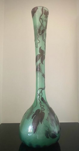 XIXe siècle - Emile Gallé - Vase Art nouveau 'Aux volubilis"