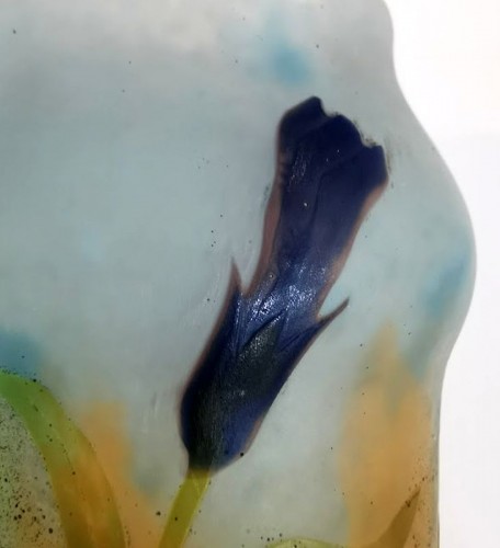 Verrerie, Cristallerie  - Daum Nancy - Vase "Aux Gentianes"