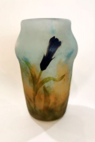 Art nouveau - Daum Nancy - Vase "Aux Gentianes"