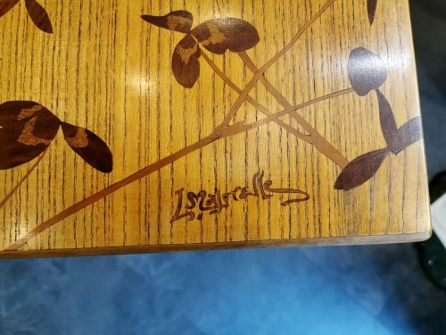 Louis Majorelle - Art nouveau game table &quot;Aux trèfles&quot; - 