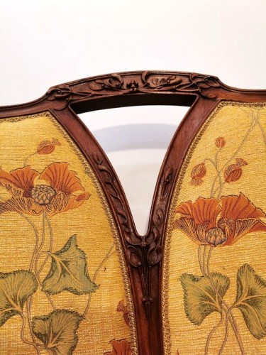 Louis Majorelle - Ensemble de salon Art nouveau "Au gui" - Art nouveau
